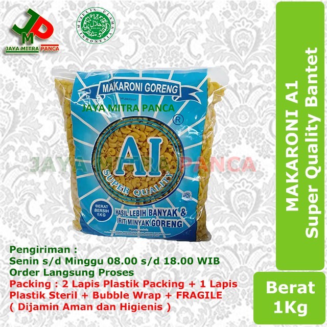 

Omahjajanan Makaroni Bantet A1 Biru Goreng Metah Super Premium Quality 1Kg