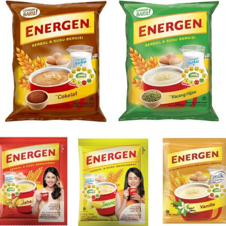 

Sega Tungtung Energen Sereal & Susu Bersinergi Isi 10 Sachet