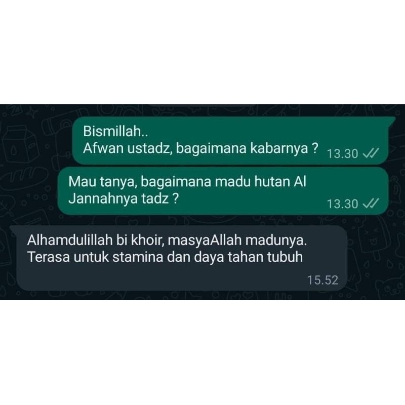 

Sega Tungtung Madu Hutan Liar Murni Asli Al Jannah Original Pure Honey (Sialang) Multiflora Odeng