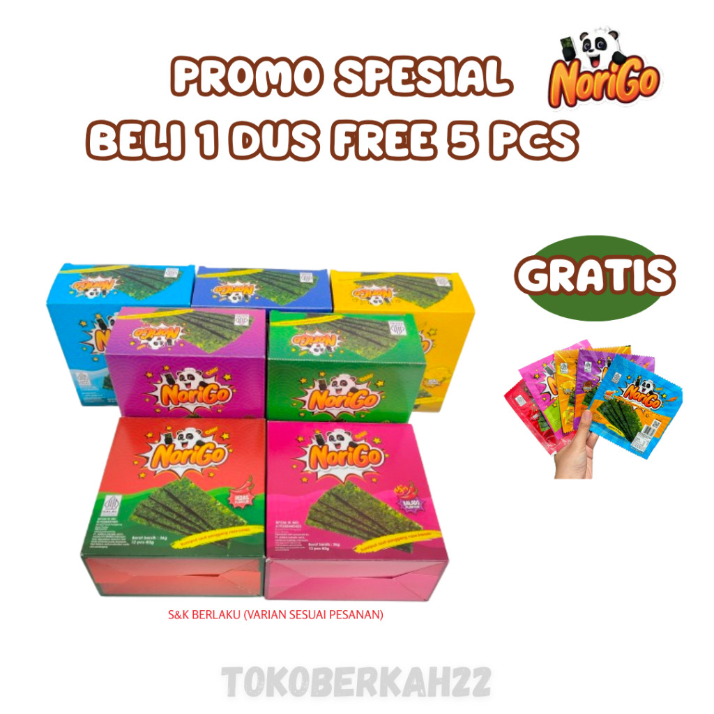

Sega Tungtung (Paket Dus) Norigo Snack Rumput Laut