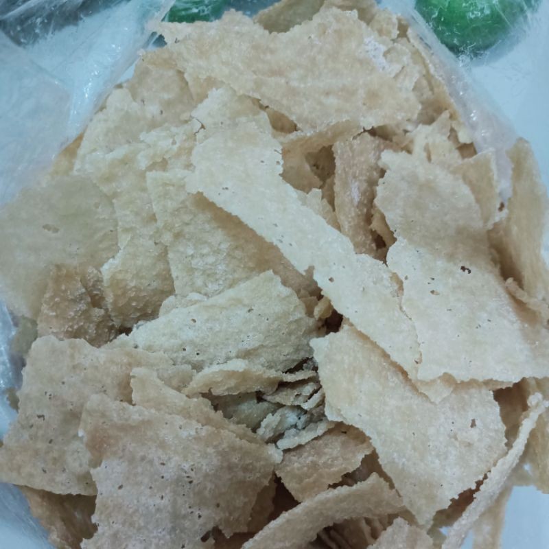 

Sega Tungtung Krupuk Puli, Lempeng Puli, Gendar Rijec Patah Patah 1Kg Mentah