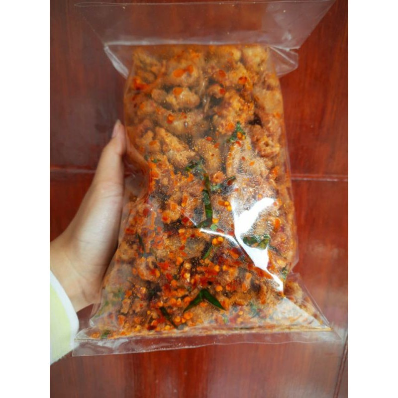 

Eumsig Kulit Krispy Ayam Pedes Bumbu Daun Jeruk 1/2Kg Mugibarakah