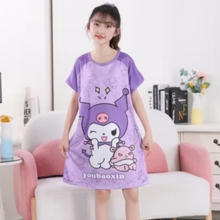 Daster kuromi anak dress kuromi lucu daster anak karakter kuromi