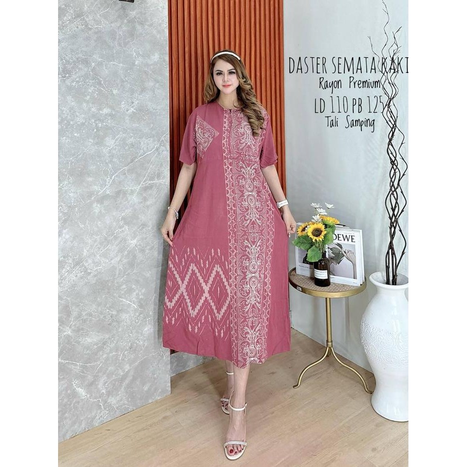 Daster Kekinian Busui Friendly Batik Usman - Rayon Premium