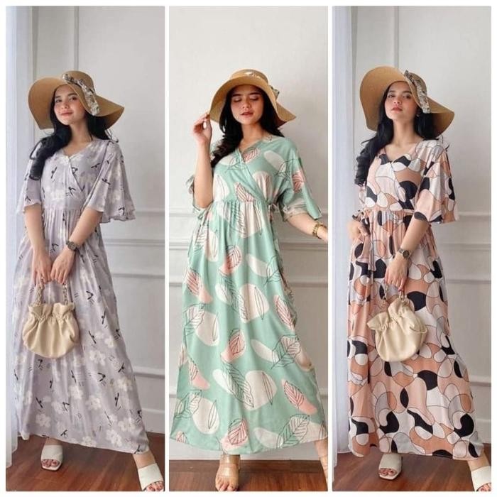 KAREEN DRESS /DASTER KIMONO PANJANG BUSUI/DASTER BALI TALI SAMPING