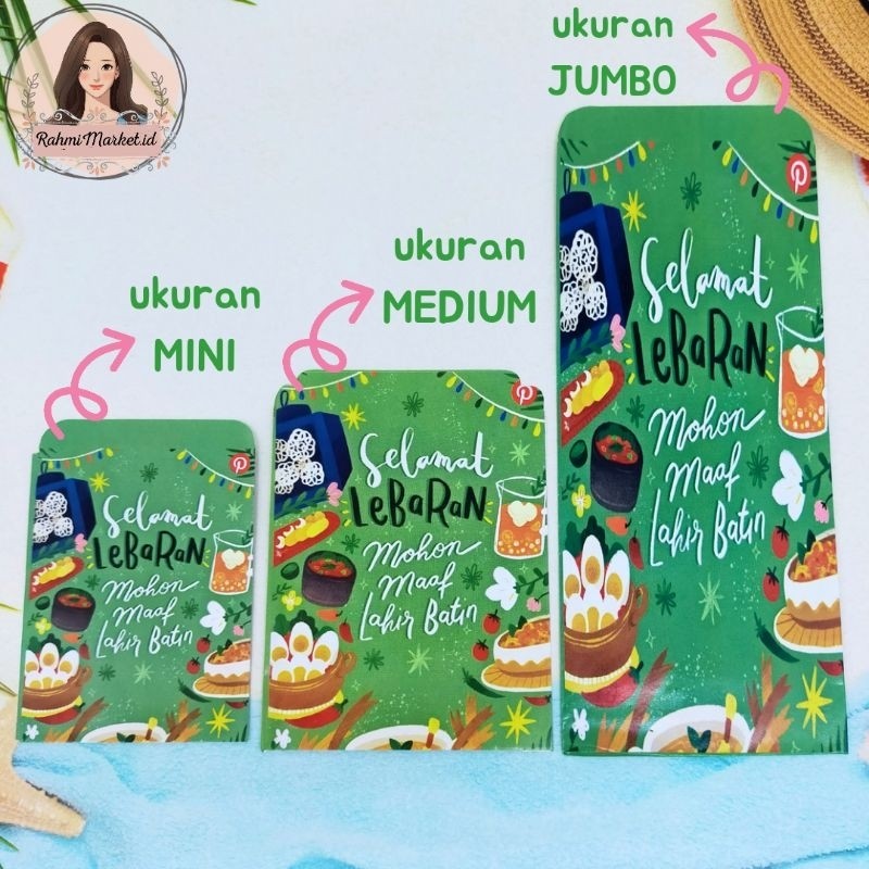 

MEDIUM AMPLOP LEBARAN UKURAN 7 X 12 CM ( 1 PACK ISI 10 LEMBAR )