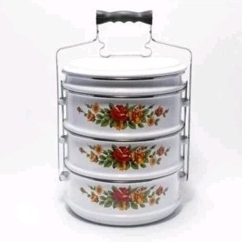 Rantang Tenong JUMBO Rantang Enamel 24 Cm Susun 3,5 MASPION ORIGINAL