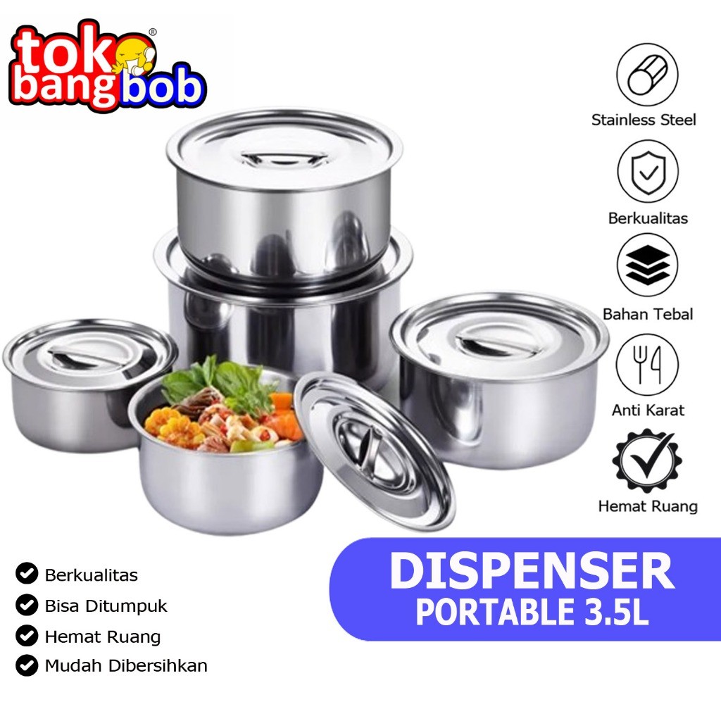 Stock Pot Stainless Steel Ware Set 5pcs Stock Pot Stainless Panci India Set 5pcs Rantang Stainless
