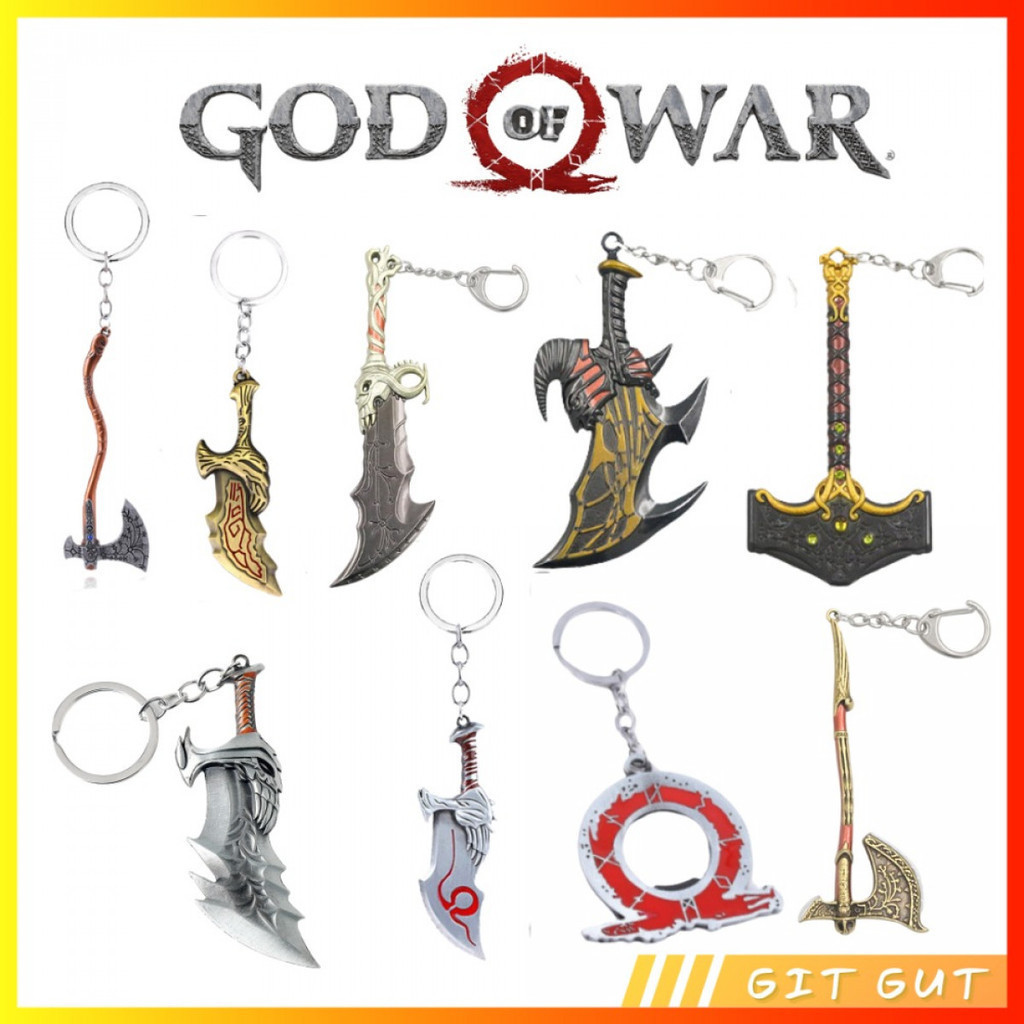 Tungtung Party Keychain Gantungan Kunci God Of War Kratos Axe Blade