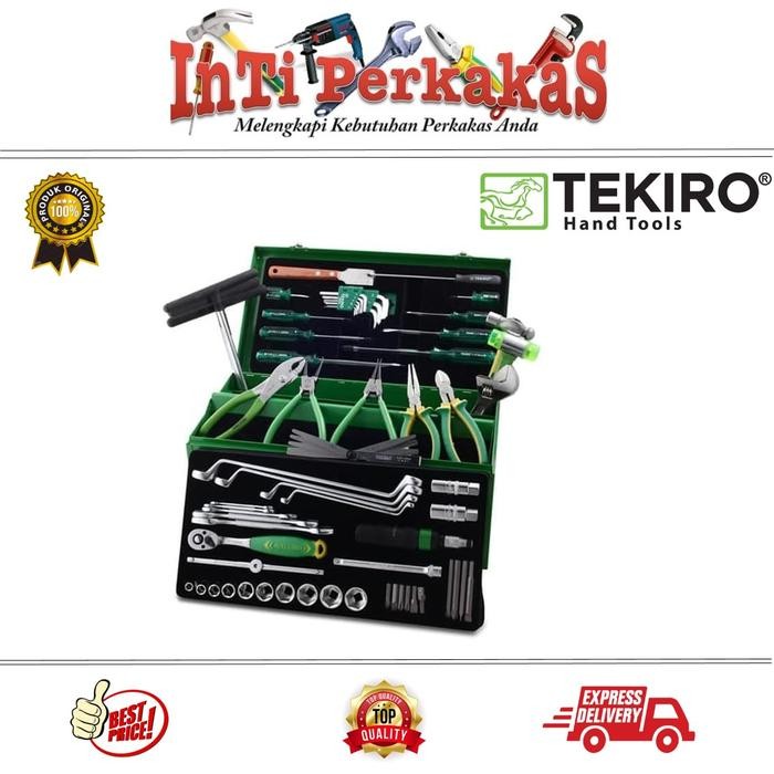 Paling Laris Tekiro Mekanik Tools Kit Set 59 Pcs / Mekanik Tool Set Box Besi