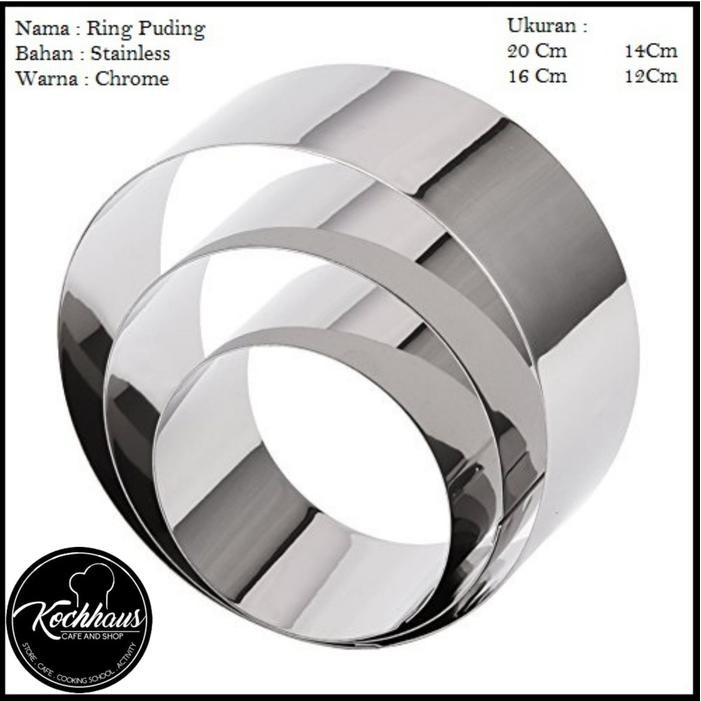 

Ring Pudding Stainless Steel 20 Cm Penyanggah Puding Plat