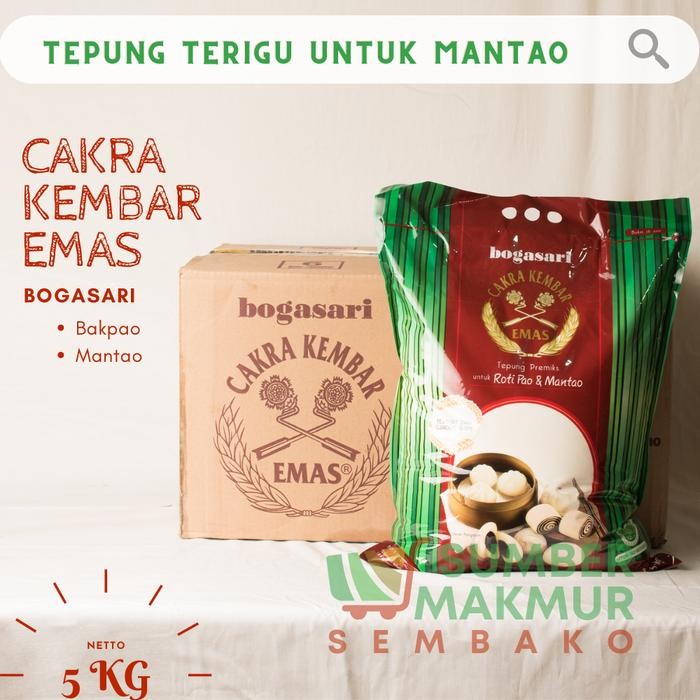 

Terlaris Tepung Terigu Cakra Kembar Emas Premium Roti Pao Mantao Dus