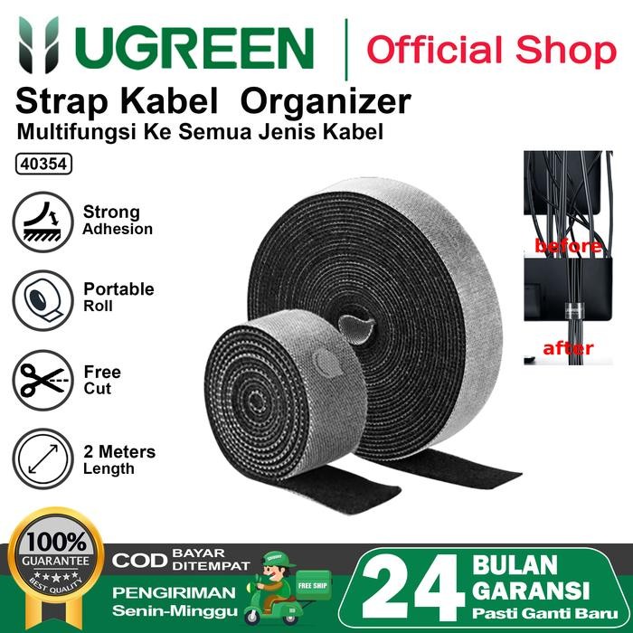 

Strap UGREEN Pengikat Perekat Klip Organizer Kabel Serbaguna