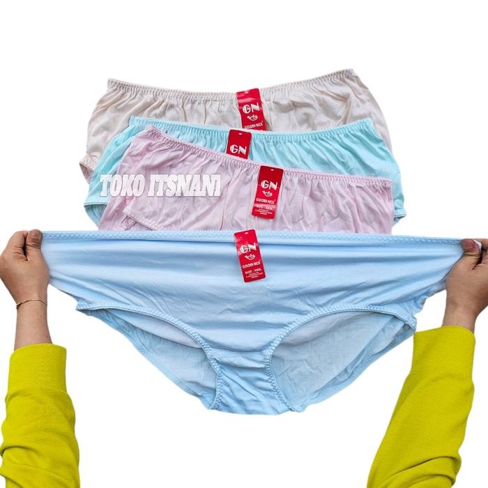 PREMIUM Cd Wanita Golden Nick Jumbo Bahan Katun Celana Dalam Wanita Lusinan Ukuran Besar