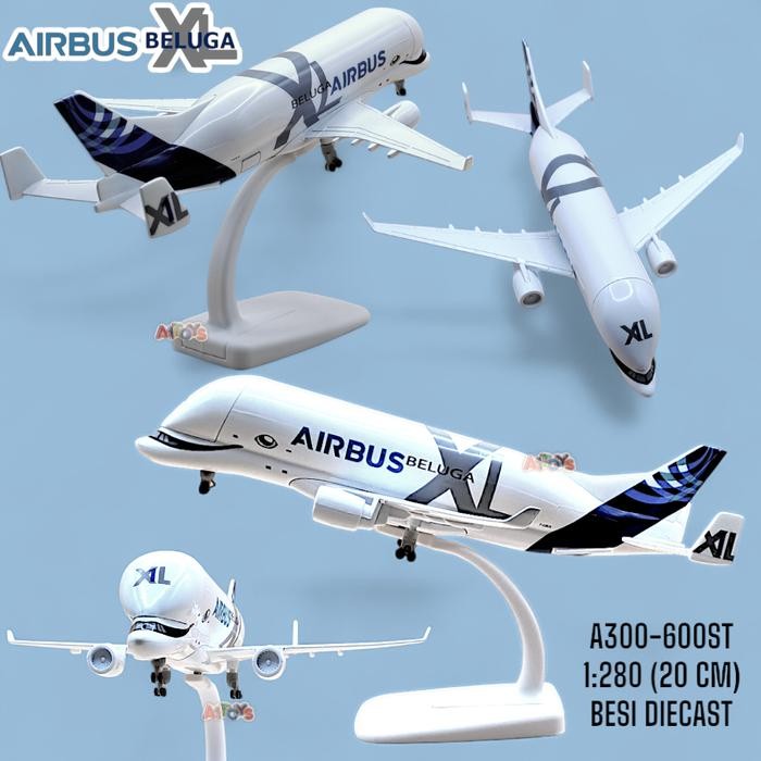 Diecast Pesawat Beluga Xl Diecast Pesawat Besi Diecast Pesawat Terbang Beluga Mainan Pesawat Beluga