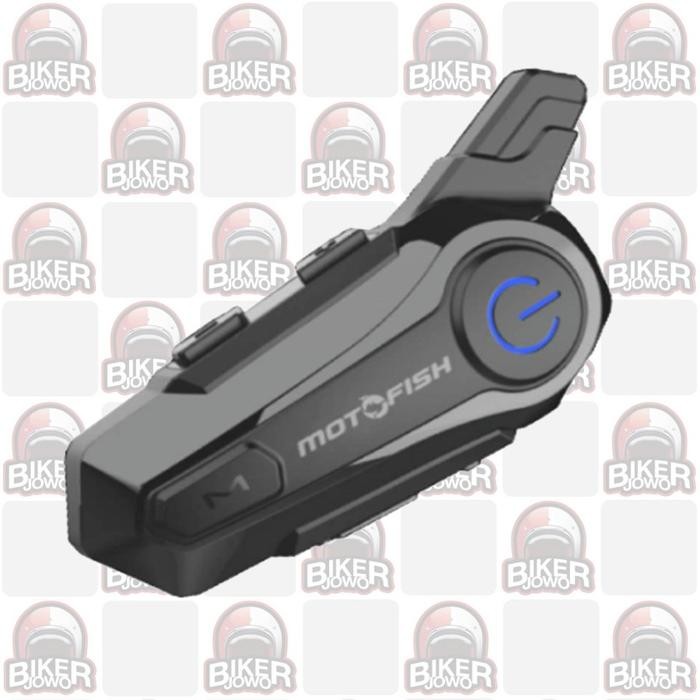 PREMIUM Motofish E1 Interkom Motor Bluetooth Intercom Motorcycle - Modul Speaker Microphone Clamp