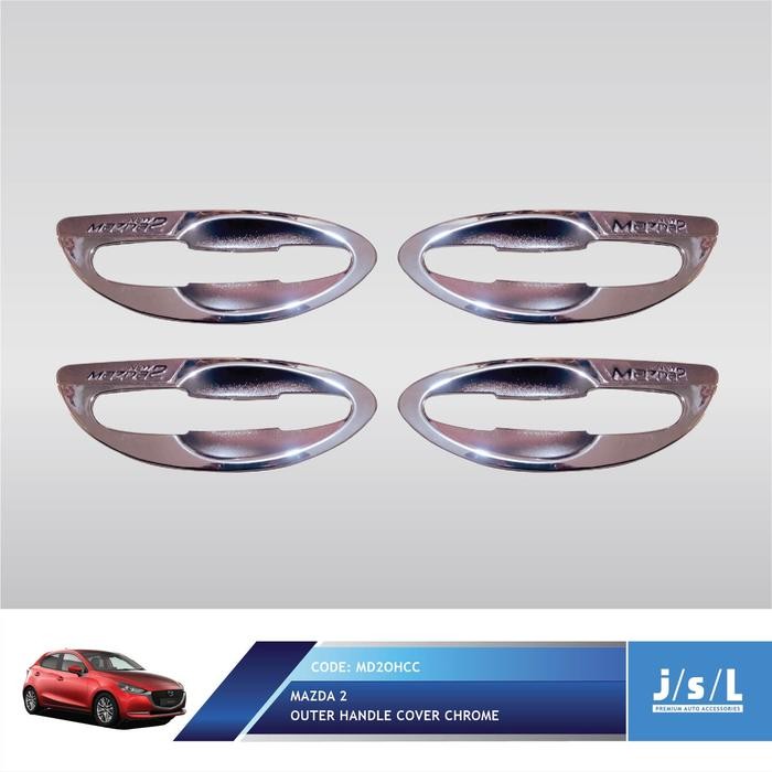 PREMIUM Mazda 2 Outer Handle Handle Cover Chrome JSL Cover Pegangan Pintu
