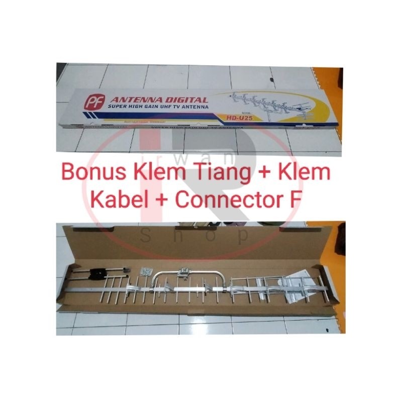 ORIGINAL Antena Tv Digital PF HD U25 / Antenna PF Digital HD U25 READY STOCK