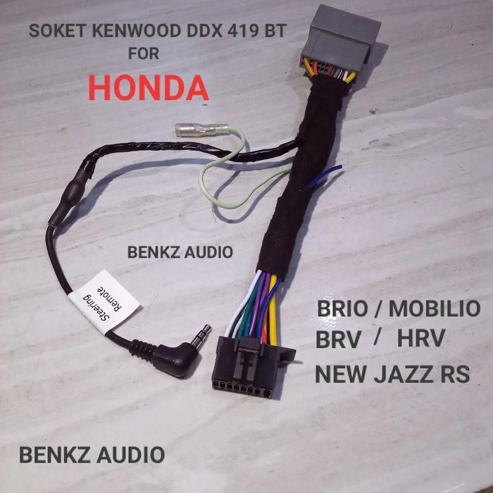 PREMIUM Kabel soket head unit Kenwood DDX419BT pnp di Honda New Brio mobilio