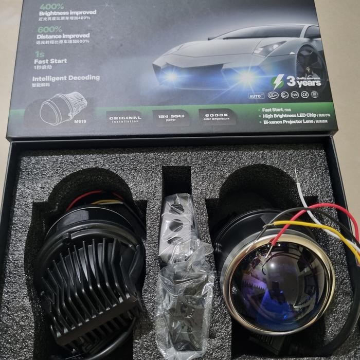 PREMIUM Foglamp biled 3 inch IPH car M619 bluelens