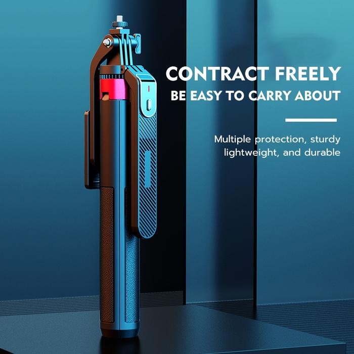 Tongsis Tripod Bluetooth Remote Selfie Stick Tripod HP Kamera / P185 Tongsis Tripod lampu LED Gimbal