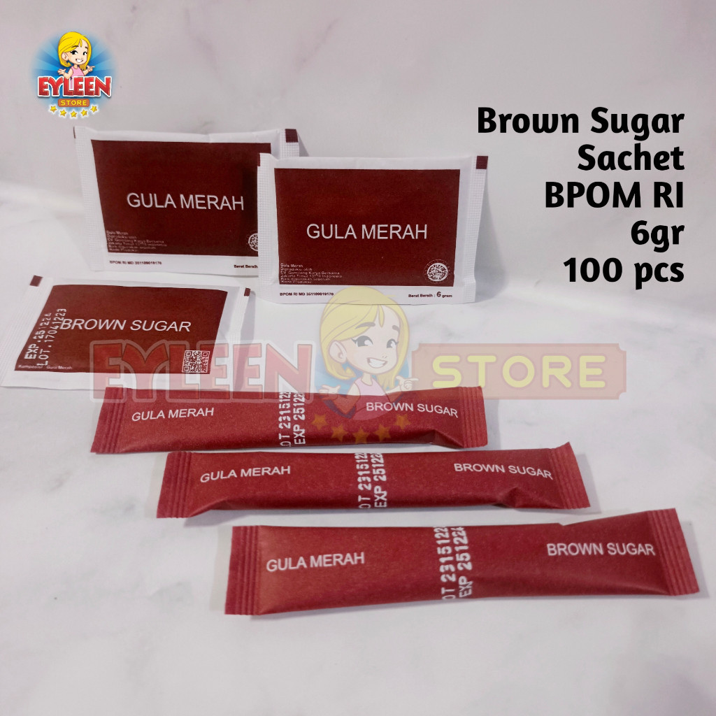 

Brown Sugar Sachet / Gula Aren / Gula Merah Isi 100 pcs