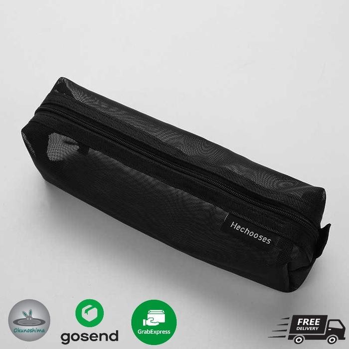 

Ready JT Simple Pencil Stationery Case Tempat Pensil Transparan Bahan Mesh