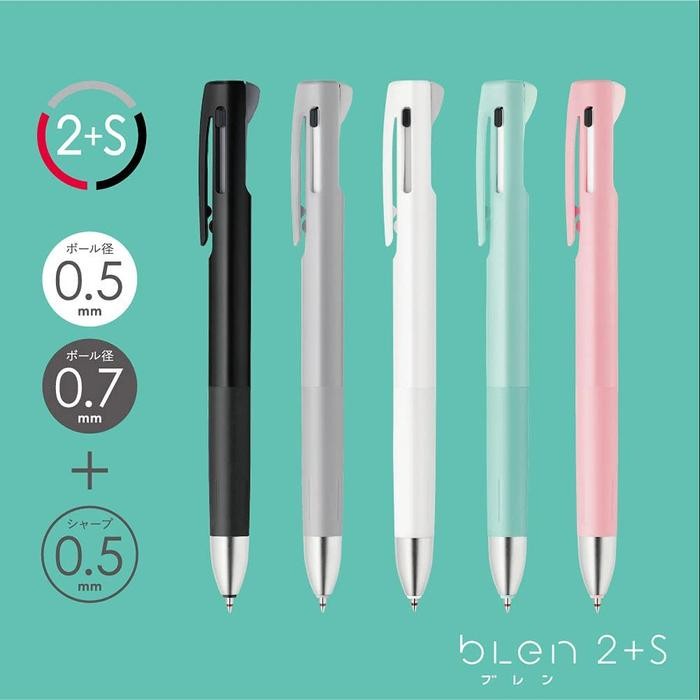 

Ready JT Zebra bLen 2 + S 0.7 mm 2 Color Ballpoint + Mechanical Pencil