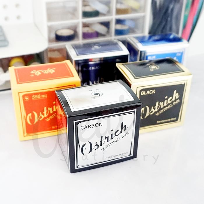 

Ready JT Ostrich Fountain Pen Ink Office Grade 60 ML Refill Tinta Pena Black Blue