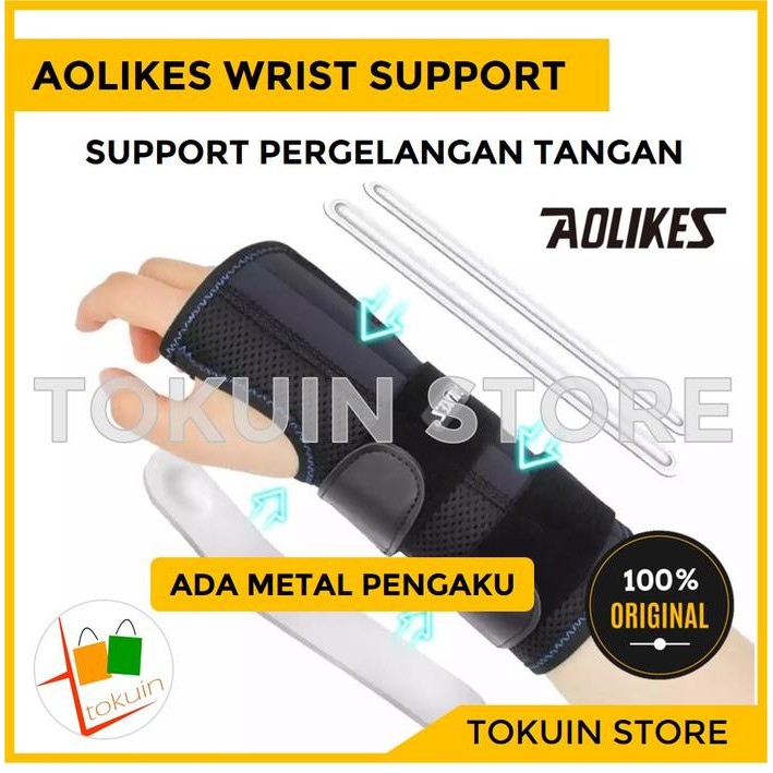 Wrist Support Aolikes Brace Deker Pergelangan Tangan Carpal Tunnel