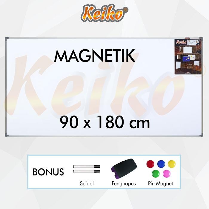 

Ready JT Papan Tulis Whiteboard Gantung Magnet Single Face Keiko 90 x 180 cm