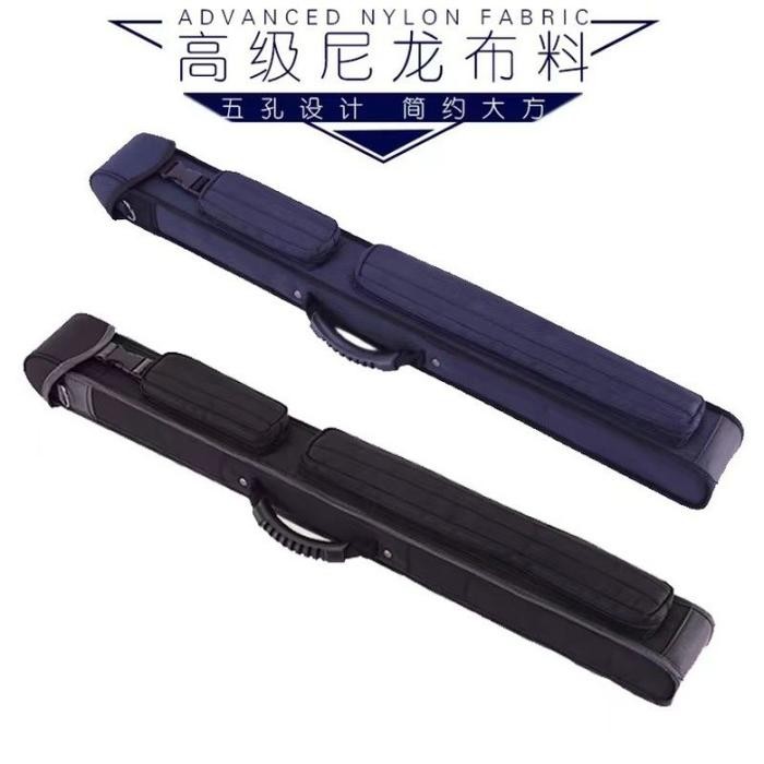 ONcase Tas Stick Billiard 2x3 Cue Case Billiard 2 Butt 3 Shaft Hard Case 5 lubang Sekat Kain Biliar