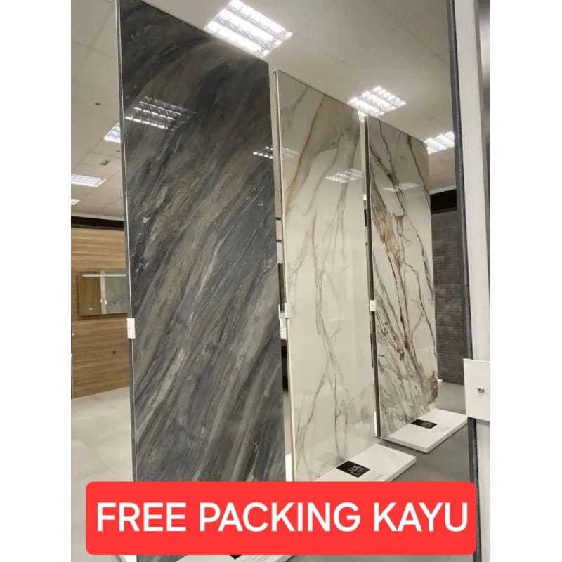 UPVC Panel Marmer Backdrop TV Multiplex Pelapis Dinding Dekorasi Pengganti HPL Harga Per Lembar
