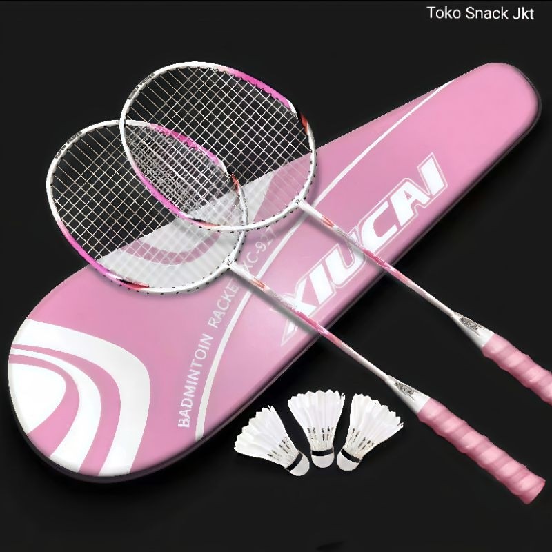 Cosmic - [Free Dus Packing] Raket Bulu Tangkis Isi 2 pcs/raket badminton original/ raket