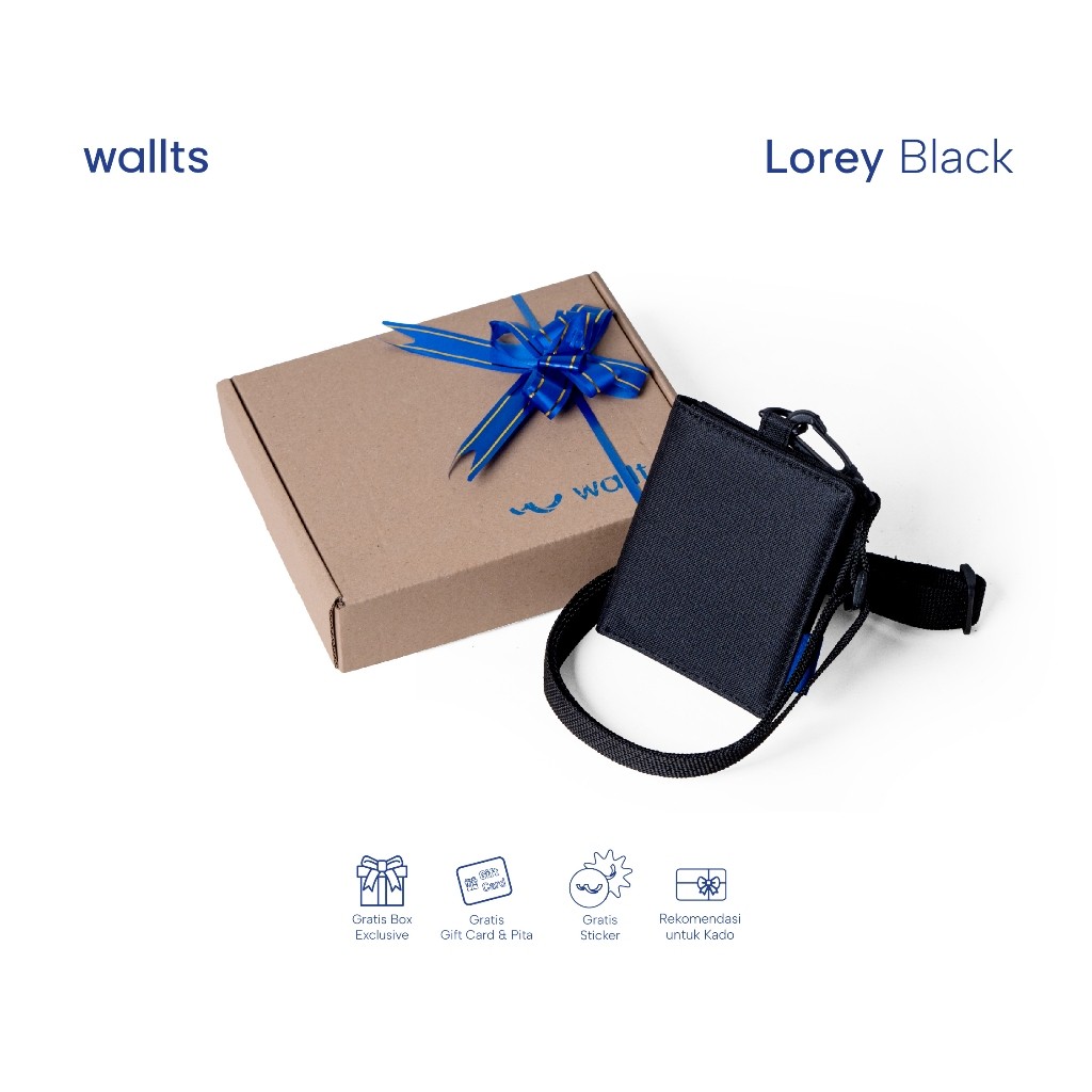 

Meriyah Storee - Wallts Lorey Black - LanyaName Tag Pria Wanita