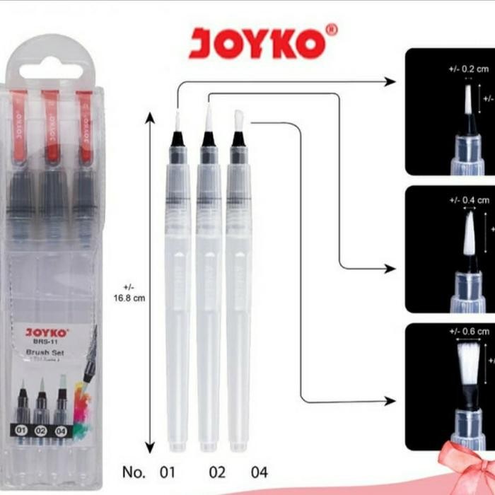 

Set 3 Water Brush Joyko Brs 11 Kuas Lukis #Gratisongkir