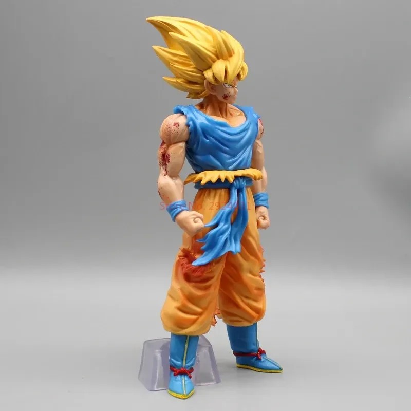Anime Dragon Ball Figure 24Cm Kd Super Saiyan Action Figurine Battle Damage Goku Statue Model