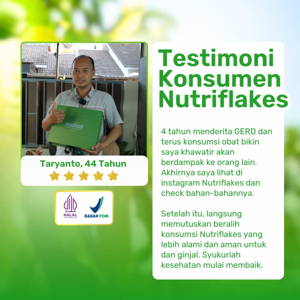 

Nutriflakes Sereal Asam Lambung - Ampuh Mengatasi Asam Lambung Gerd, Maag 1 Box