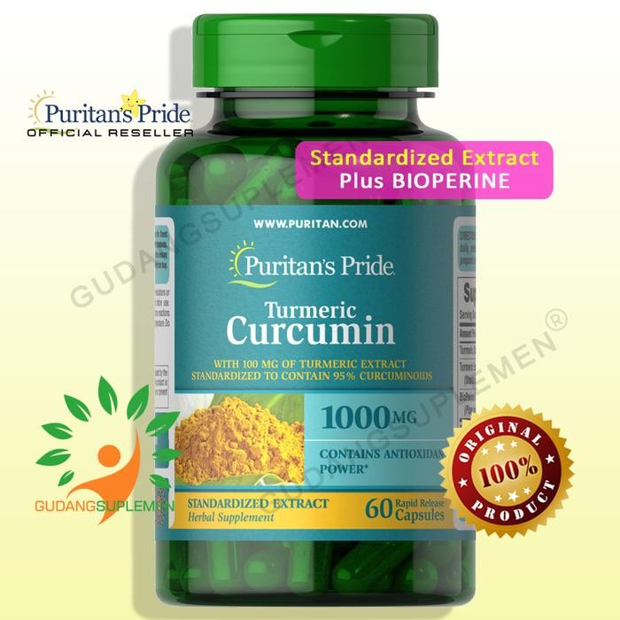 

Terlaris Puritan'S Pride Turmeric Curcumin With Bioperine 1000 Mg - 60 - Kunyit