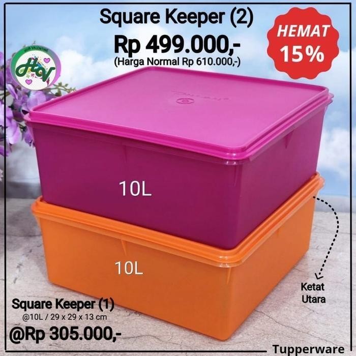 Tupperware square keeper 1pcs