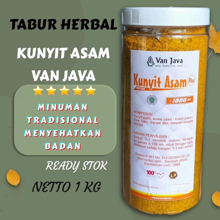 

Terlaris Kunyit Asam Kunir Asem Bubuk Instan Van Java 1Kg Minuman Tradisional