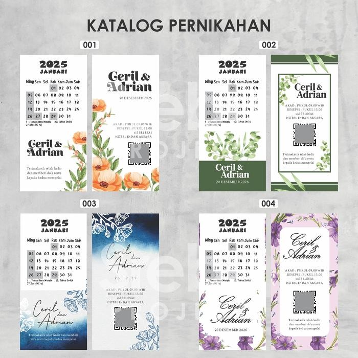 Fresh Finds (Isi 30 Pcs) Souvenir Kalender Duduk 2025 Besar/ Souvenir Pernikahan / Undangan Khitan /