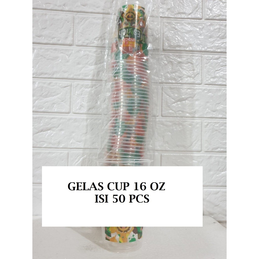 Classic Discount Cup Gelas Ukuran 16Oz Motif Teh - Cup Gelas Ukuran 22Oz
