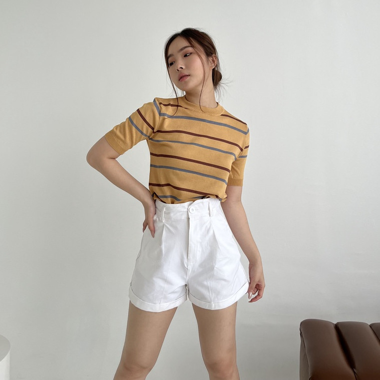 Pola Mewah Kiyorawears - Luisa Knit Top / Blouse Korean Wanita / Casual Top