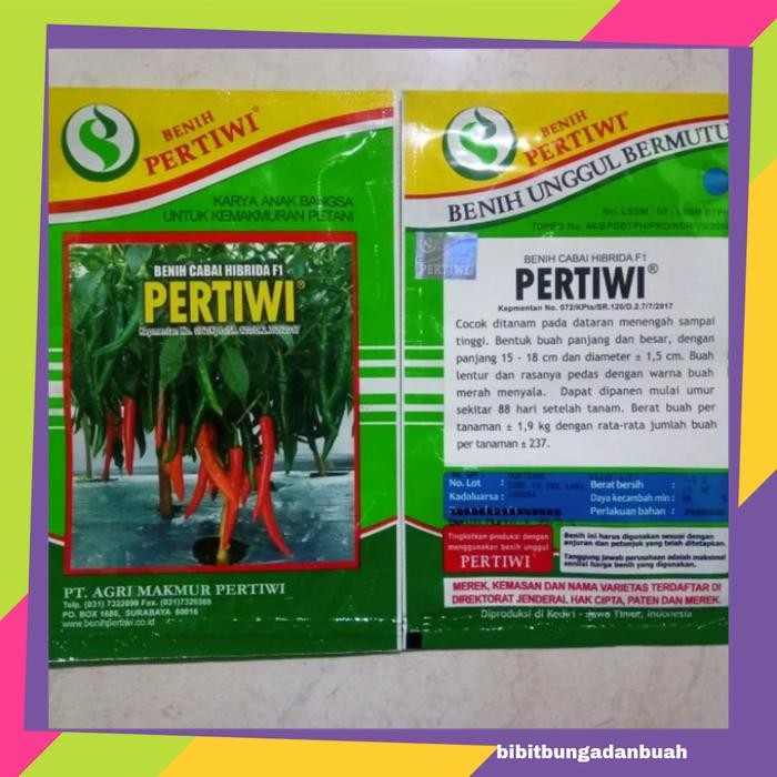 Nirwana Gardenss Benih Cabai Besar Pertiwi 10 Gram