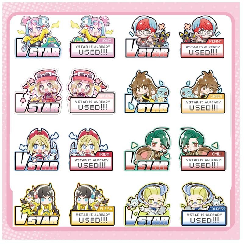 Pokemon Ptcg Iono Irida Elesa Indicator Vstar Board Cartoon Anime Double-Sided Printed Collectible