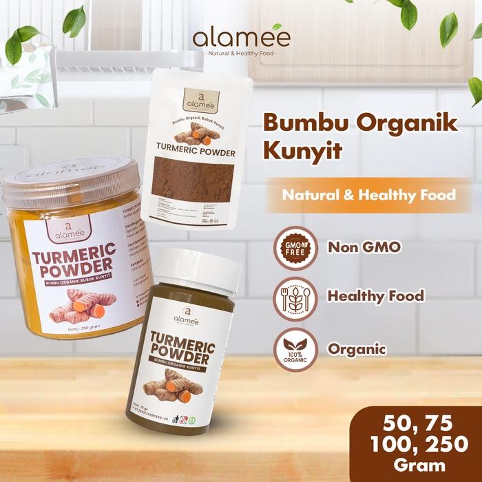 

Terlaris Kunyit Bubuk Turmeric Powder Ground Bumbu Dapur Organik Masak