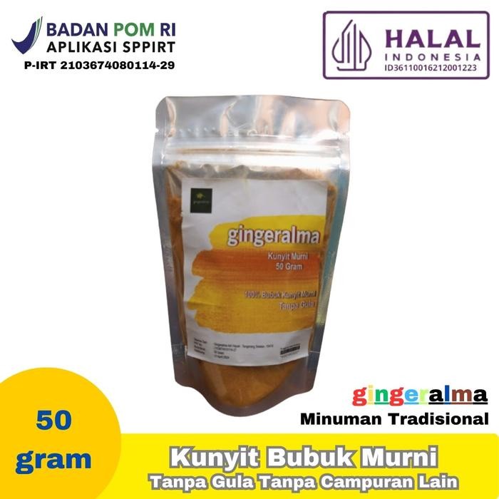 

Terlaris Kunyit Bubuk Murni 50 Gram Tanpa Campuran Minuman Tradisional