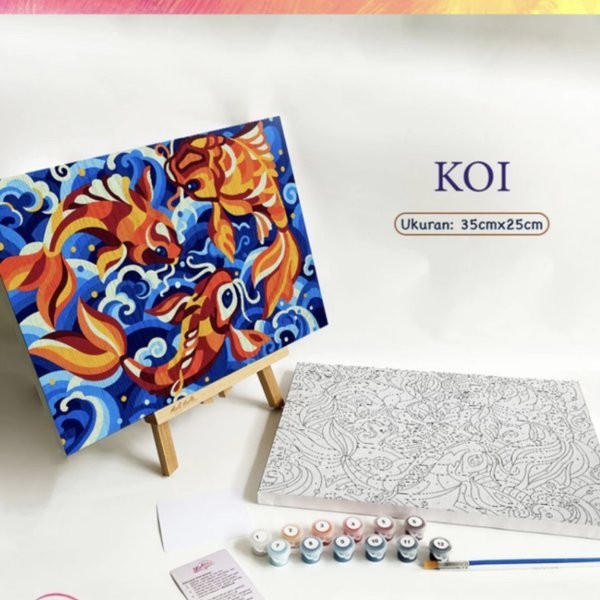 

Koi - Paint by Numbers Kit - Painting Kit - 35x25cm paint by number painting by number Kanvas Lukis
