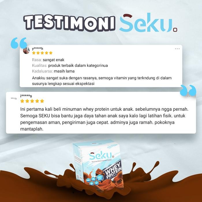 

Ready- 2 Box Seku Susu Bubuk Whey Protein Remaja 12-17 Tahun Rasa Cokelat (Isi 5 Sachet @40Gr)